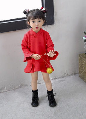 儿童模特-女童圣诞主题服装拍摄